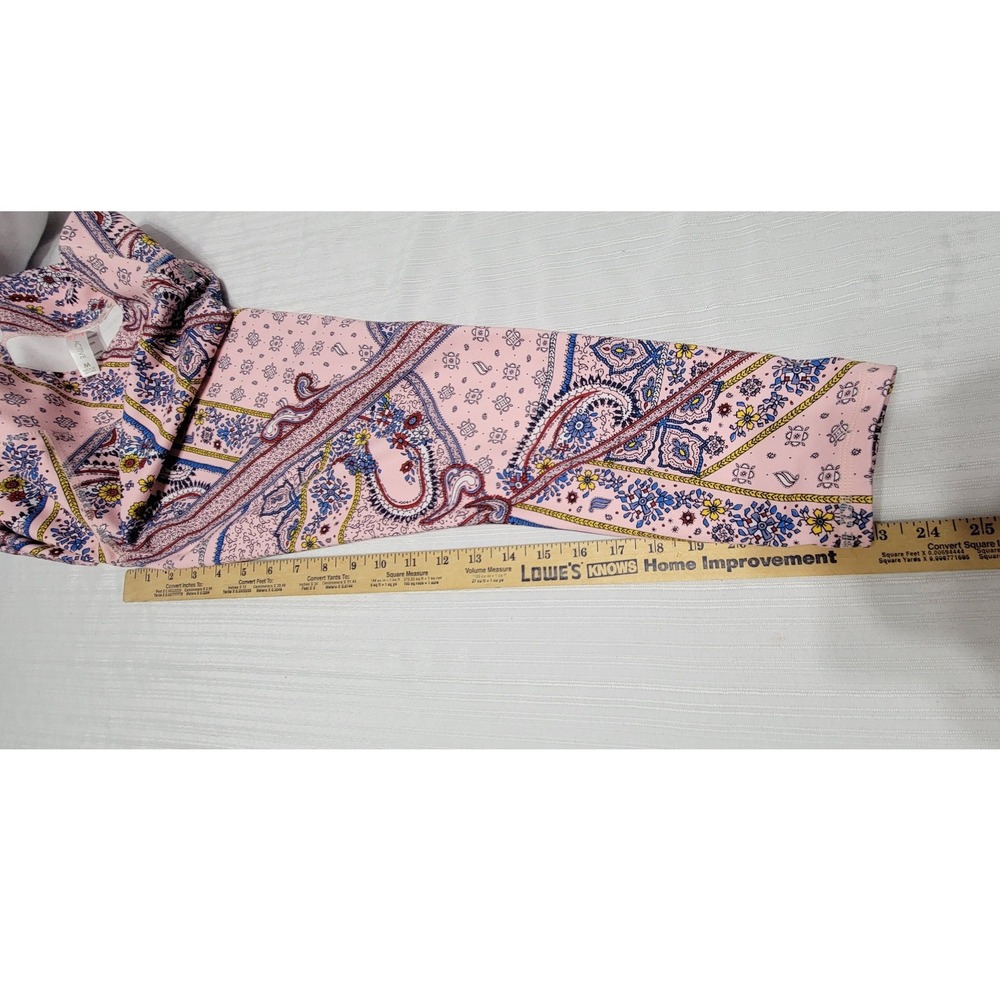 Yoga High Rise Bright Pink Paisley Floral Athletic Legging Pants Unusual colors - Picture 7 of 10